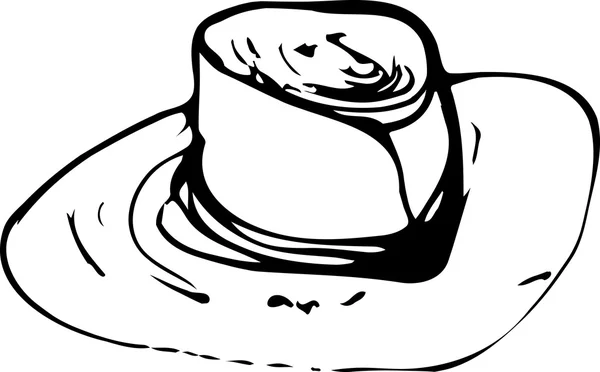 Векторний ескіз чоловічої капелюха — стоковий вектор