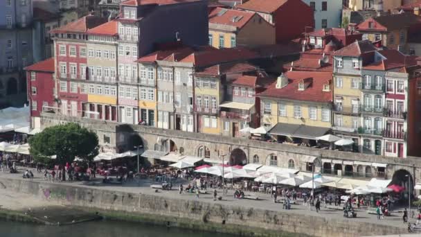 Porto gamla stan — Stockvideo