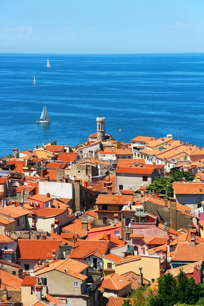 De oude stad Piran, Slovenië — Stockfoto