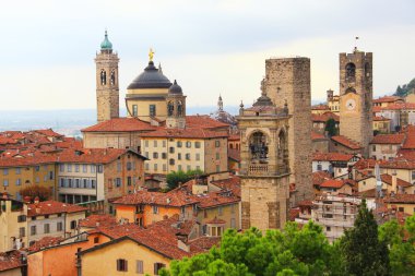 Üst şehrin bergamo, İtalya