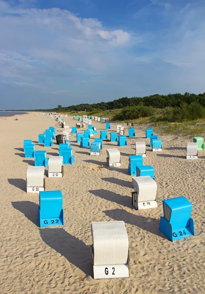 Bałtyckiej plaży w ahlbeck, Niemcy — Zdjęcie stockowe