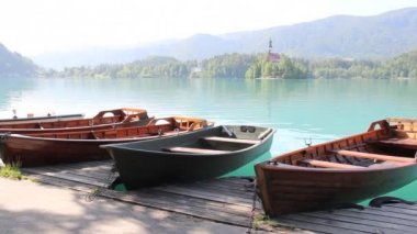 슬로베니아 bled 호수에서 보트