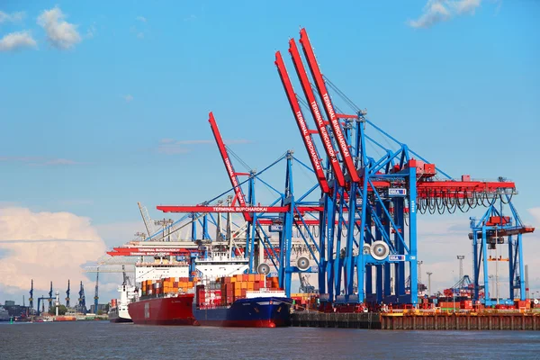 Porto de Hamburgo, Alemanha — Fotografia de Stock