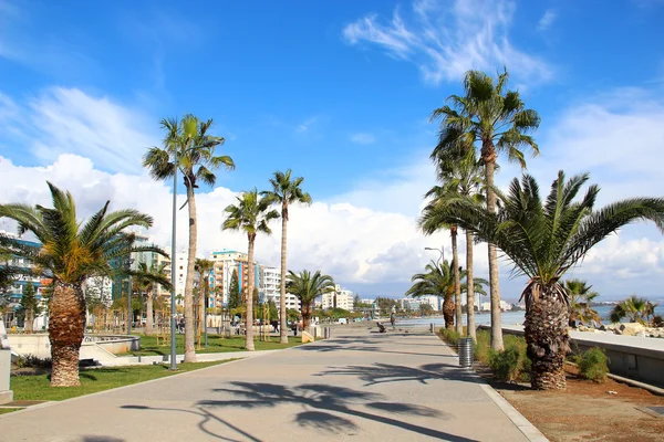 Molos promenadzie w Limassol, Cypr — Zdjęcie stockowe