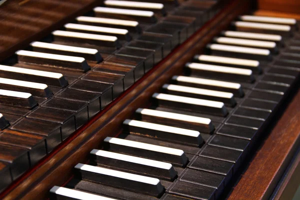 Old harpsichord keys — Stock Photo, Image