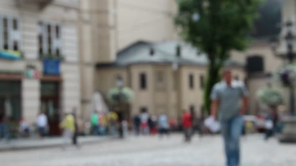 Plaza del mercado, Lviv, Ucrania — Vídeos de Stock