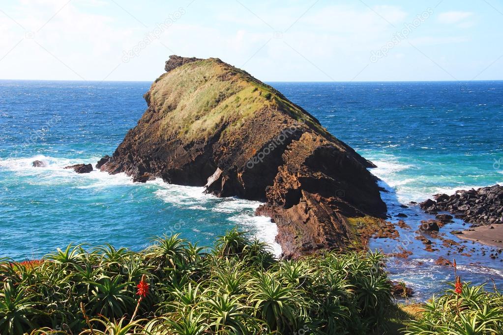 Atlantic ocean coast on Azores islands