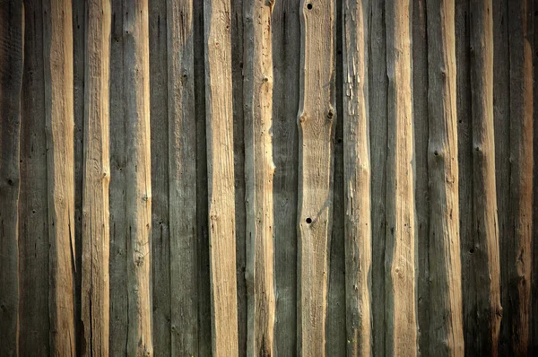 Väderbeklädda Föråldrade Randiga Texturerade Träplankor Bakgrund — Stockfoto