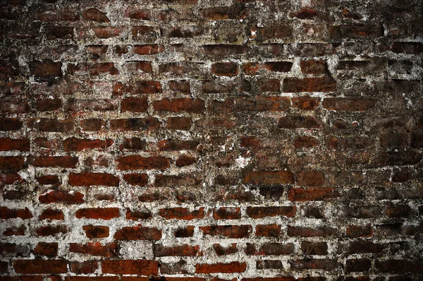 Old Red Bricks Weathered Damaged Wall Background — Stock Photo, Image