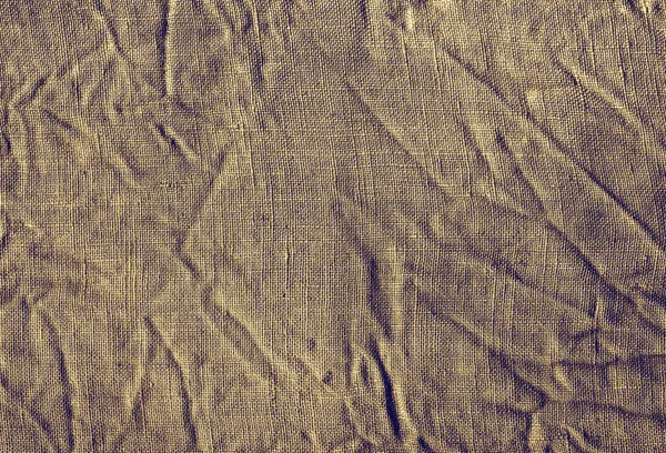 Dirty Stained Linen Striped Textured Sacking Burlap Background — Stock Photo, Image