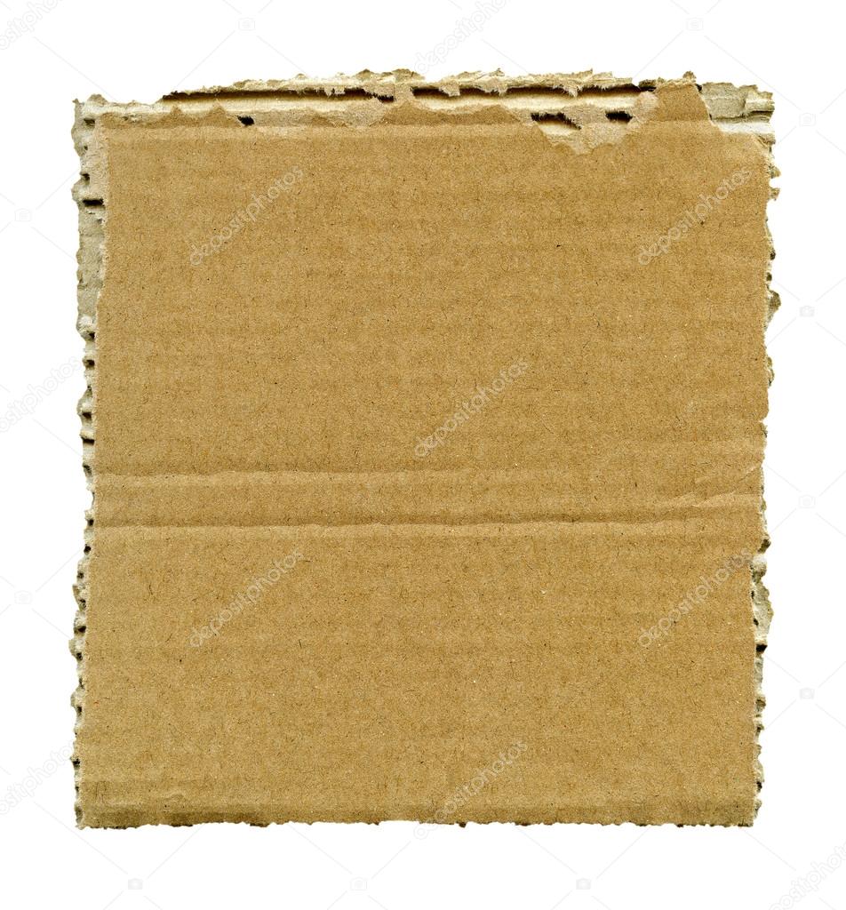 Torn cardboard isolated