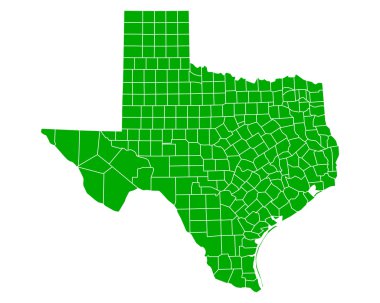 Texas doğru harita