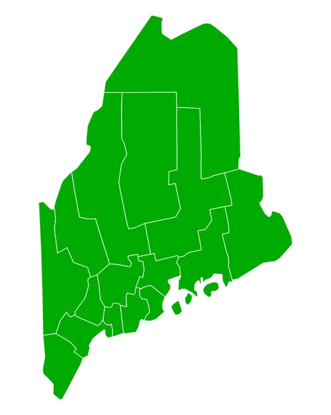 Mapa exacto de Maine — Archivo Imágenes Vectoriales