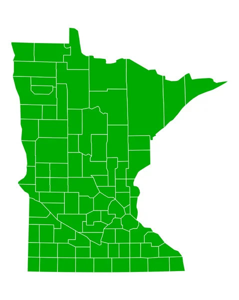 Dokładna mapa Minnesota — Wektor stockowy