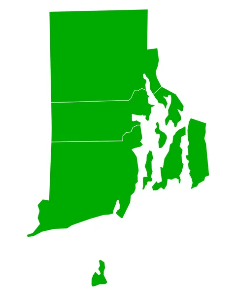 La carte de Rhode Island — Image vectorielle