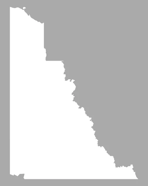 ユーコン準州の正確なマップ — ストックベクタ