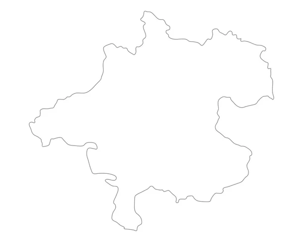 Carte précise de Haute-Autriche — Image vectorielle