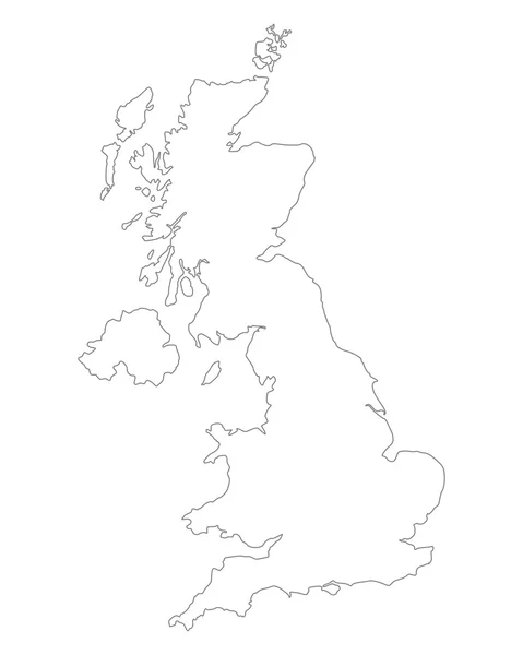 Nauwkeurige kaart van Groot-Brittannië — Stockvector