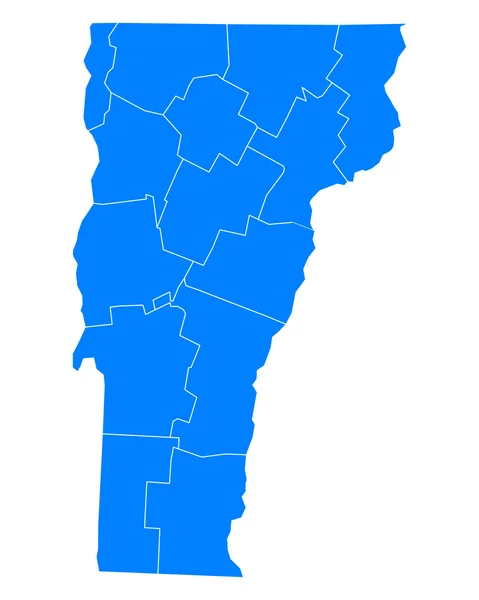Pontos térképet a Vermont — Stock Vector