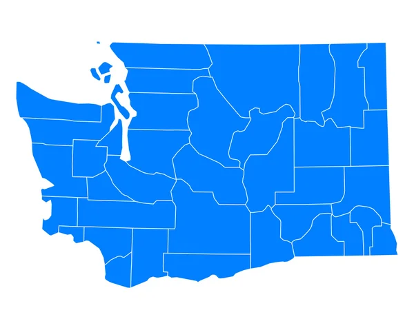 Korrekt karta över Washington — Stock vektor