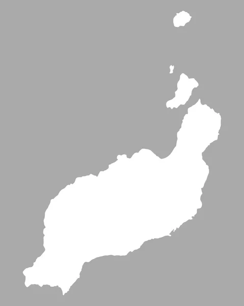 Genaue Landkarte von Lanzarote — Stockvektor