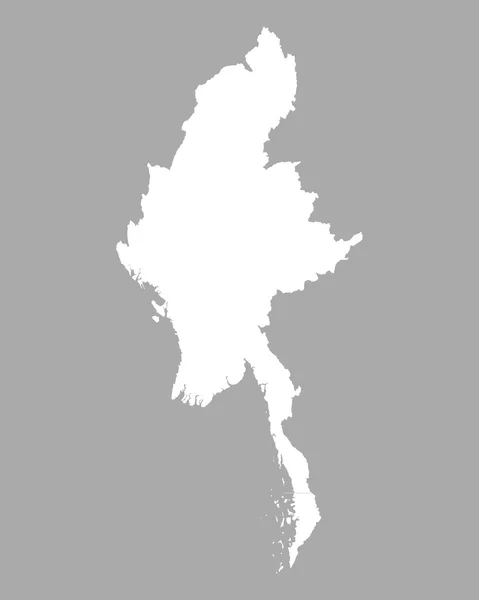 Genaue Karte von Myanmar — Stockvektor