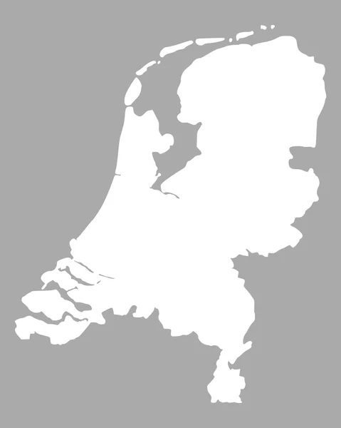 Kaart van Nederland — Stockvector