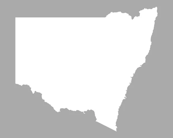 Mappa del Nuovo Galles del Sud — Vettoriale Stock