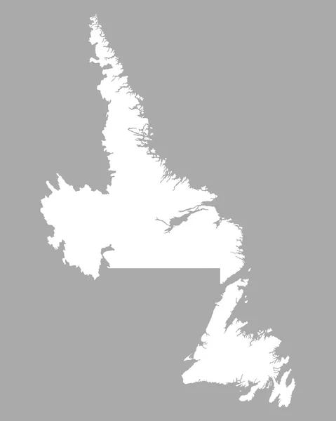 뉴펀들랜드 래브라도 지도 — 스톡 벡터