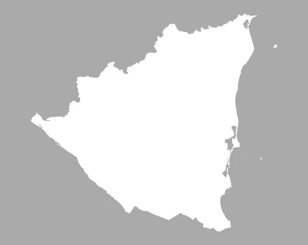 Korrekt karta över Nicaragua — Stock vektor