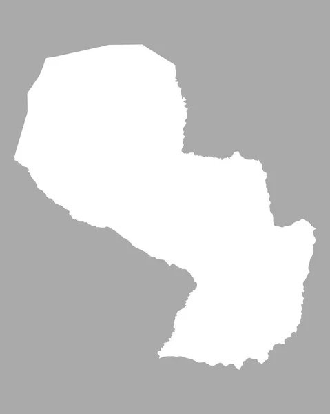 准确的地图巴拉圭 — 图库矢量图片