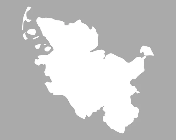 シュレースヴィヒ・ホルシュタイン州地図 — ストックベクタ