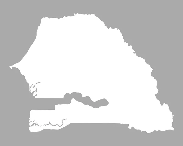 Mapa exato de Senegal — Vetor de Stock