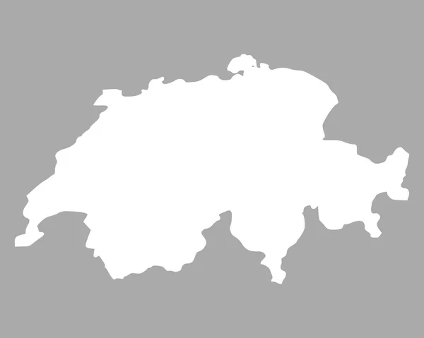 Nauwkeurige kaart van Zwitserland — Stockvector