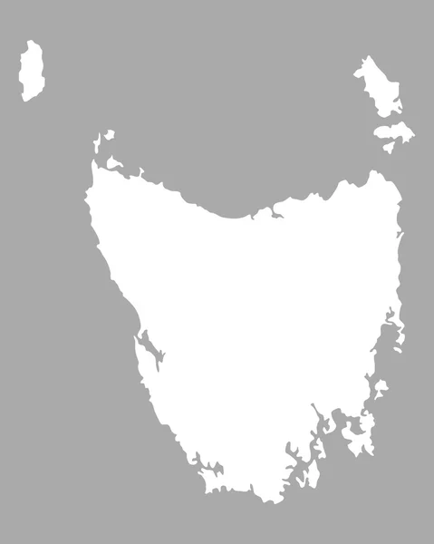Accurate map of Tasmania — Stock Vector