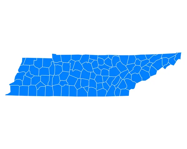 Mappa esatta di Tennessee — Vettoriale Stock