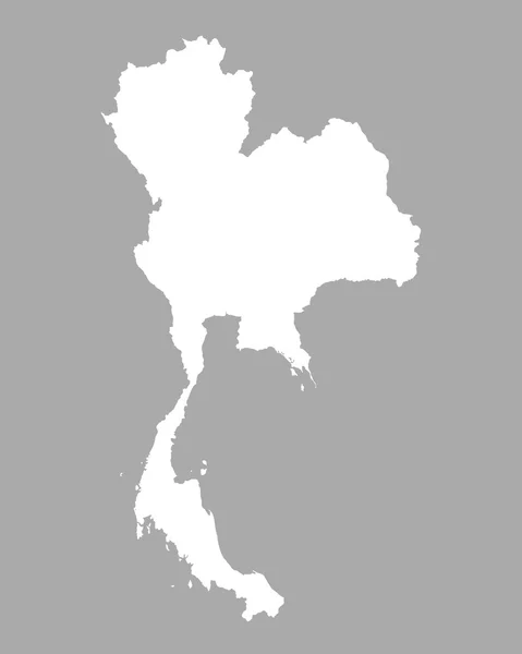 Mapa exato de Tailândia — Vetor de Stock