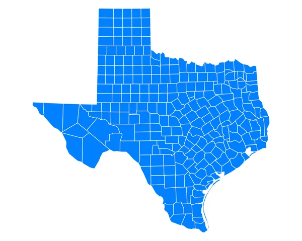 Dokładna mapa Texas — Wektor stockowy