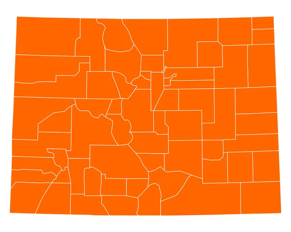 Mappa esatta di Colorado — Vettoriale Stock
