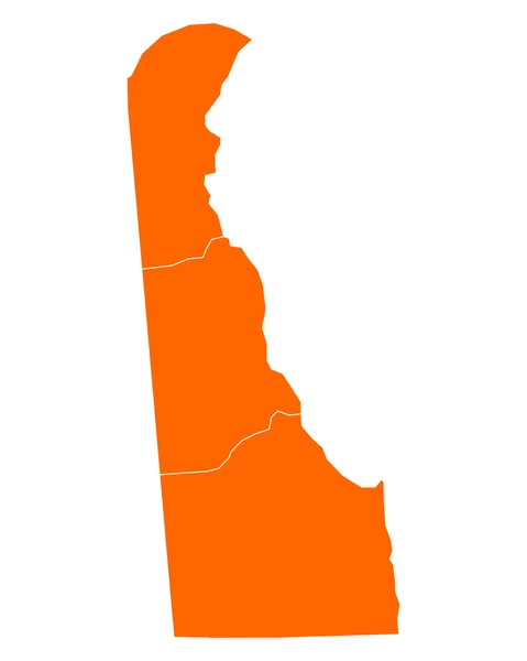デラウェア州の正確なマップ — ストックベクタ