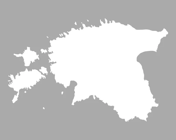 Přesná mapa Estonska — Stockový vektor