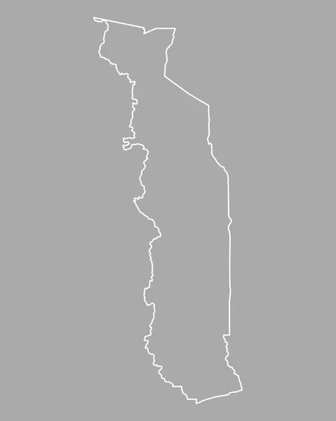토고의 정확한 지도 — 스톡 벡터