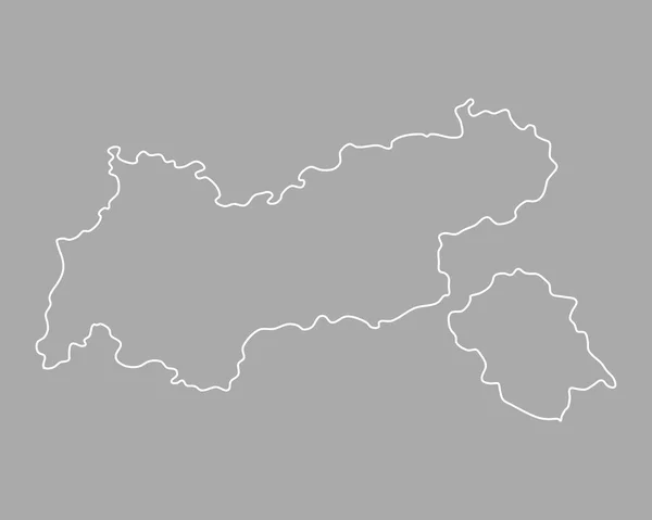 Mappa accurata del Tirolo — Vettoriale Stock