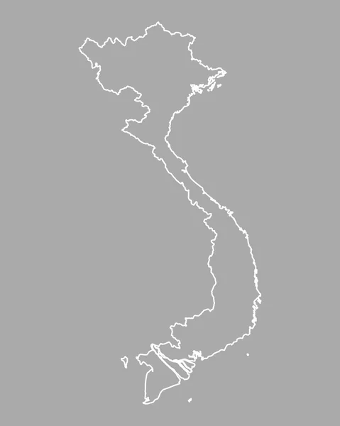 Carte précise de Vietnam — Image vectorielle