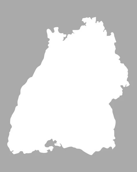 Přesná mapa Bádensko-Württembersko — Stockový vektor