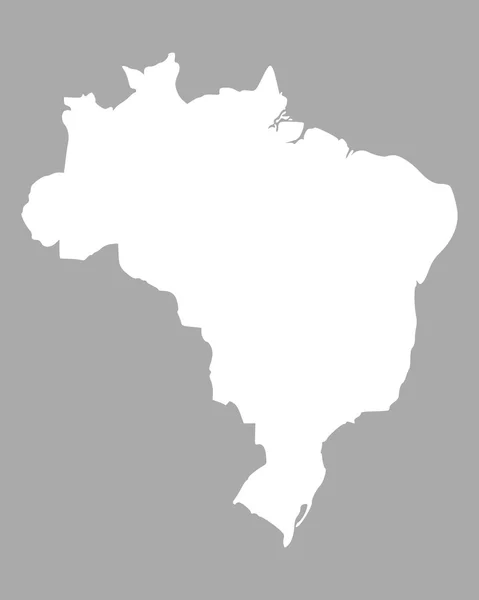 Mapa exacto de Brasil — Vector de stock