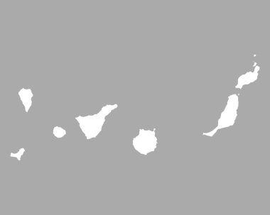 Doğru Kanarya Adaları Haritası