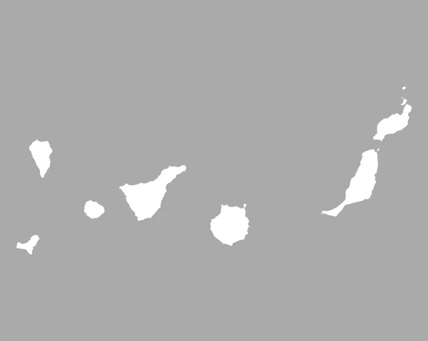 Mapa preciso de Islas Canarias — Vector de stock