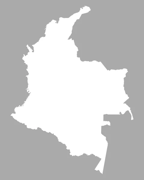 Präzise Landkarte von Kolumbien — Stockvektor