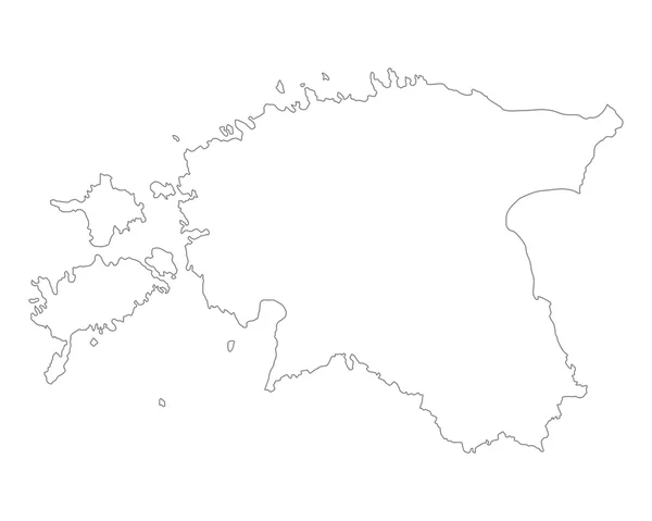 Accurate map of Estonia — Stock Vector